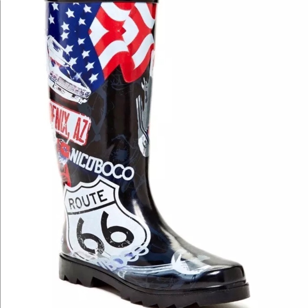 West Blvd art 66 Rain Boot Size 10M